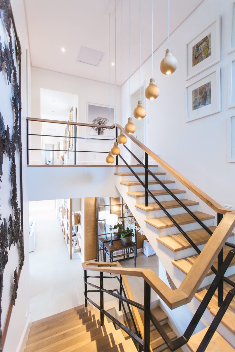 a house with a staircase and a staircase